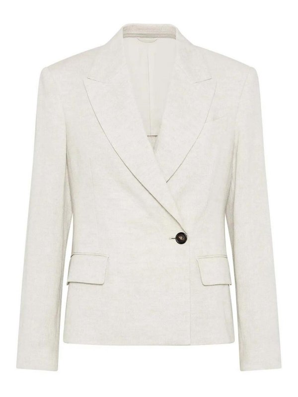 BRUNELLO CUCINELLI: Blazer - Blazer - Weiß