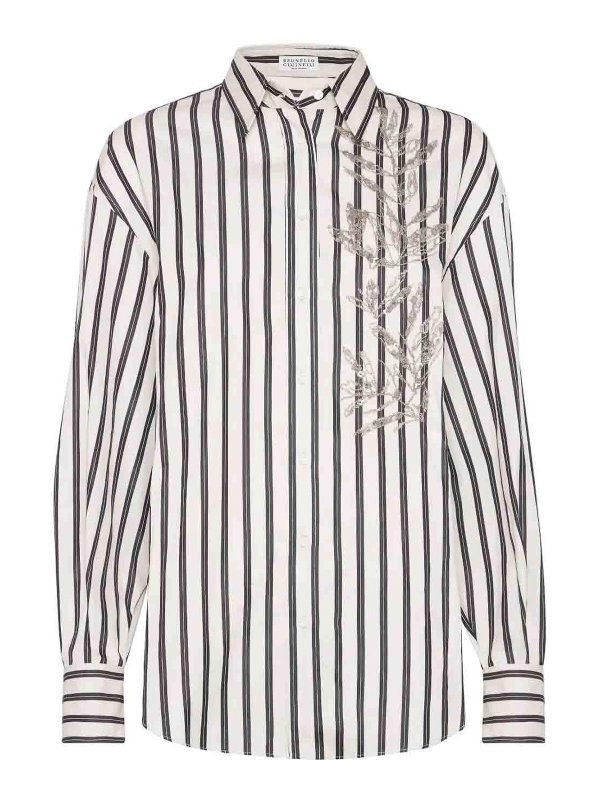 BRUNELLO CUCINELLI: シャツ - シャツ - 白