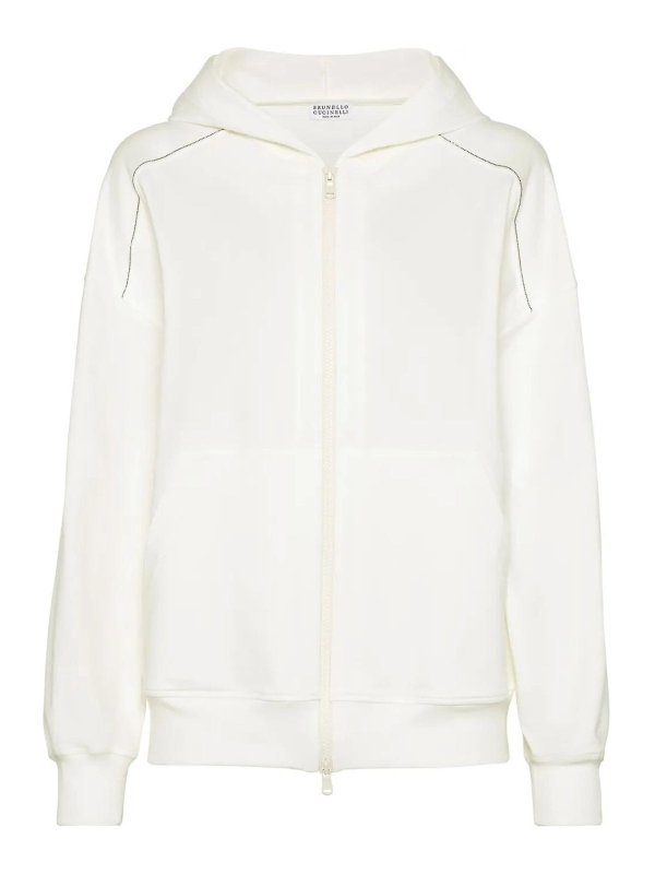 BRUNELLO CUCINELLI: Sweatshirts und Pullover - Sweatshirt - Weiß
