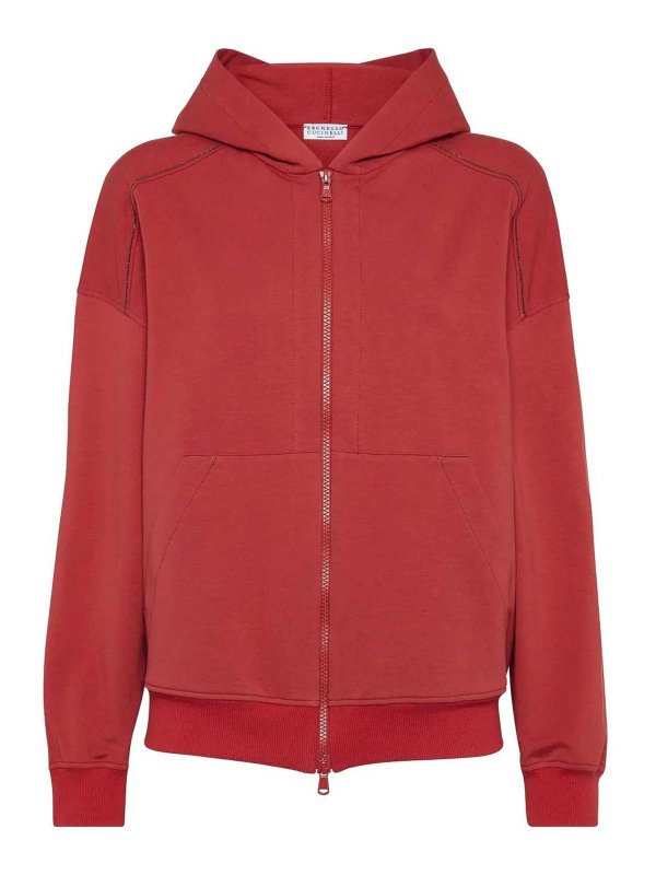 BRUNELLO CUCINELLI: スウェット＆セーター - スウェットシャツ/セーター - 赤