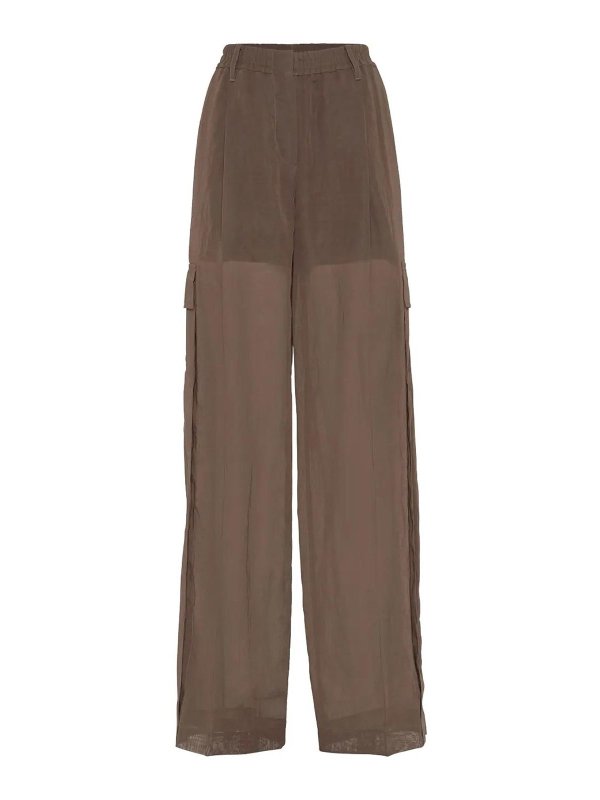 BRUNELLO CUCINELLI: tracksuit bottoms - Cotton Organza Explorer Track Trousers