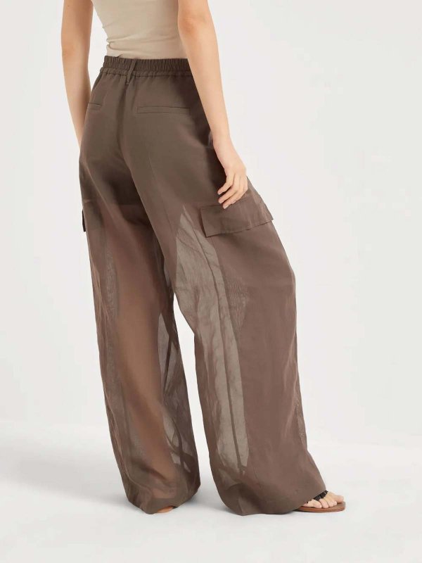 Cotton Organza Explorer Track Trousers shop online: BRUNELLO CUCINELLI