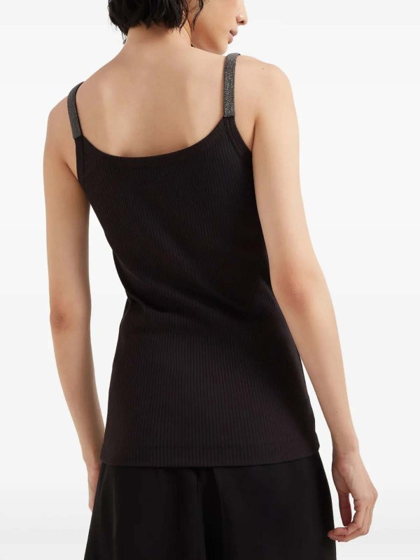 トップ/タンクトップ - 黒 shop online: BRUNELLO CUCINELLI