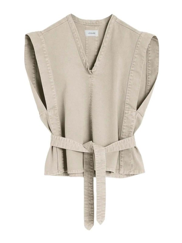 LEMAIRE: Chalecos - Chaleco - Beis