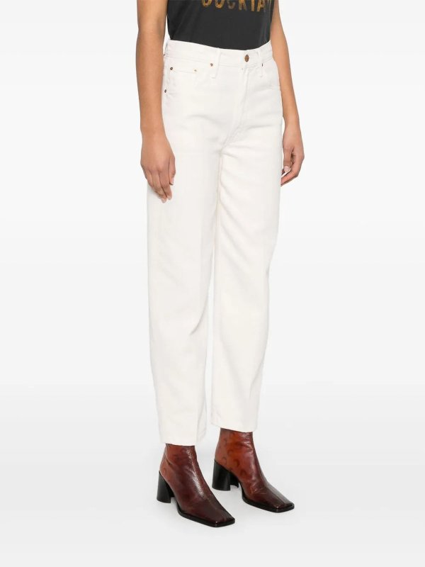 The Best Shops MOTHER: Jeans à jambe droite - Jean Droit - Blanc