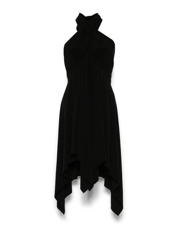 Norma Kamali: Robe longueur genou - Robe Au Genou - Noir