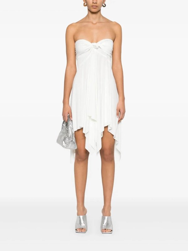 The Best Shops Norma Kamali: Knielange Kleider - Knielanges Kleid - Weiß