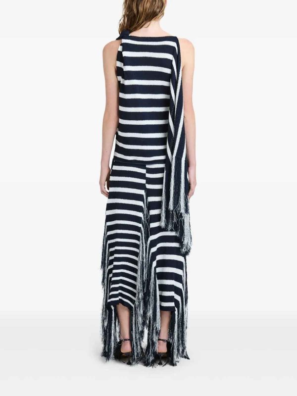 Yves Top In Stripe Fringed Knit shop online: Proenza Schouler