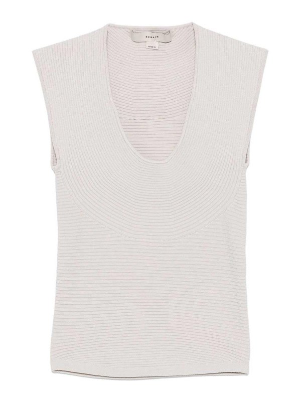 REMAIN Birger Christensen: Tops & Débardeurs - Top - Gris