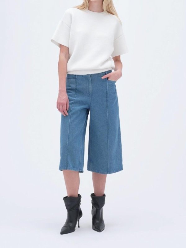 REMAIN Birger Christensen: pantaloni shorts online - Culotte in denim