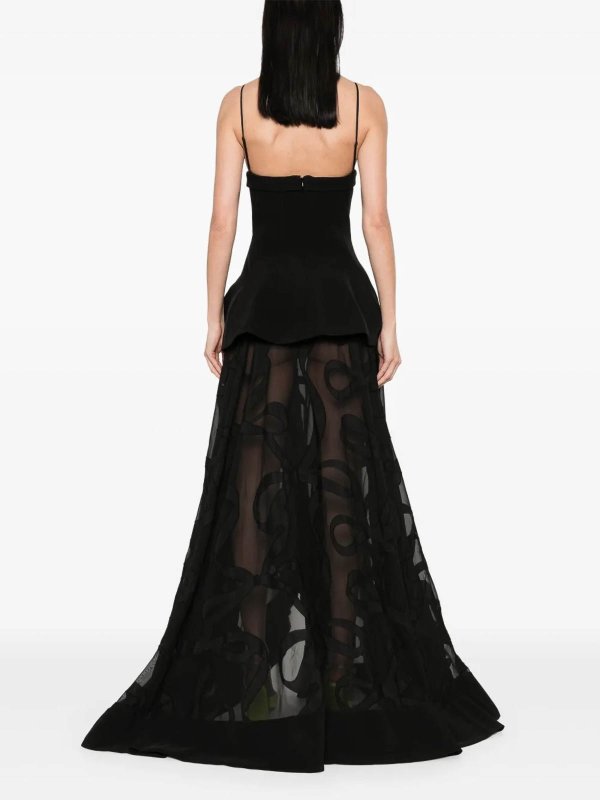 膝丈ドレス - 黒 shop online: STINE GOYA