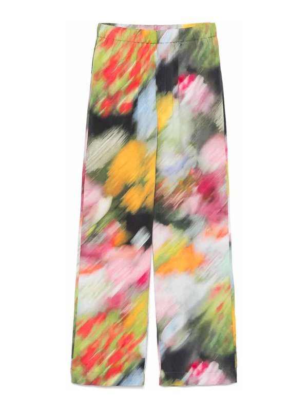 STINE GOYA: casual trousers - Elasticated Long Pants - Liquid Floral