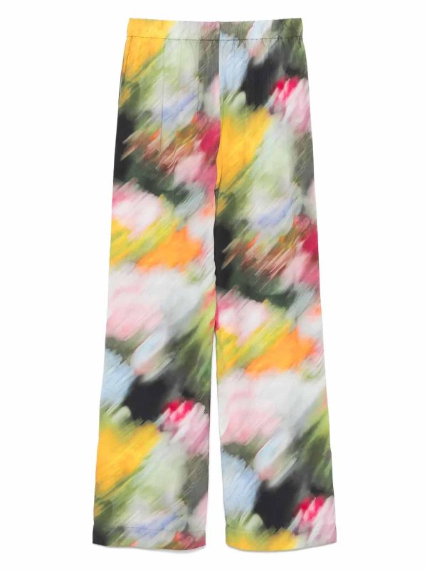 STINE GOYA: casual trousers online - Elasticated Long Pants - Liquid Floral