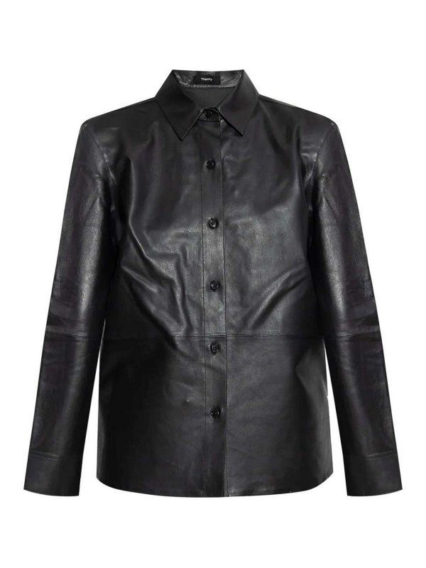 Theory: レザージャケット - レザージャケット - 黒