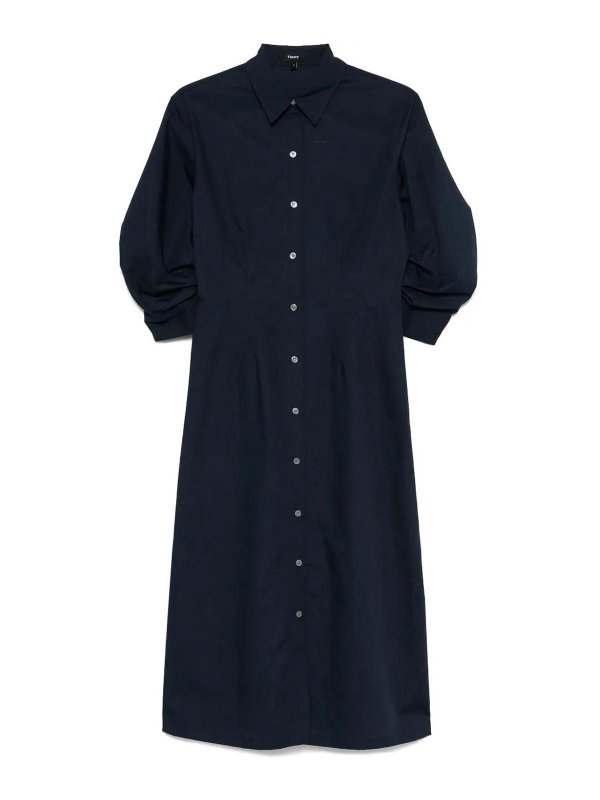 Theory: Knielange Kleider - Knielanges Kleid - Blau