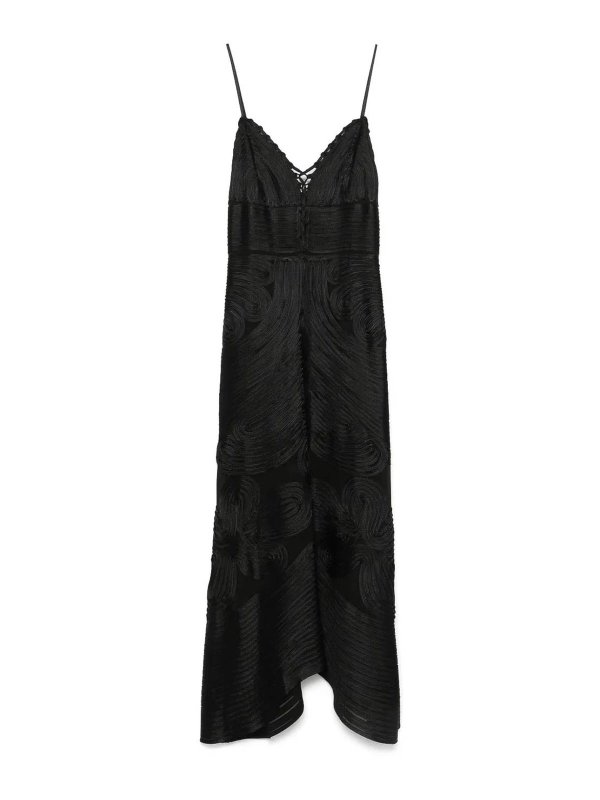 ULLA JOHNSON: ニーレングスドレス - 膝丈ドレス - 黒