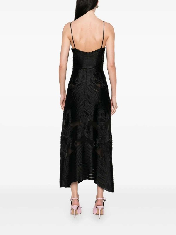 膝丈ドレス - 黒 shop online: ULLA JOHNSON