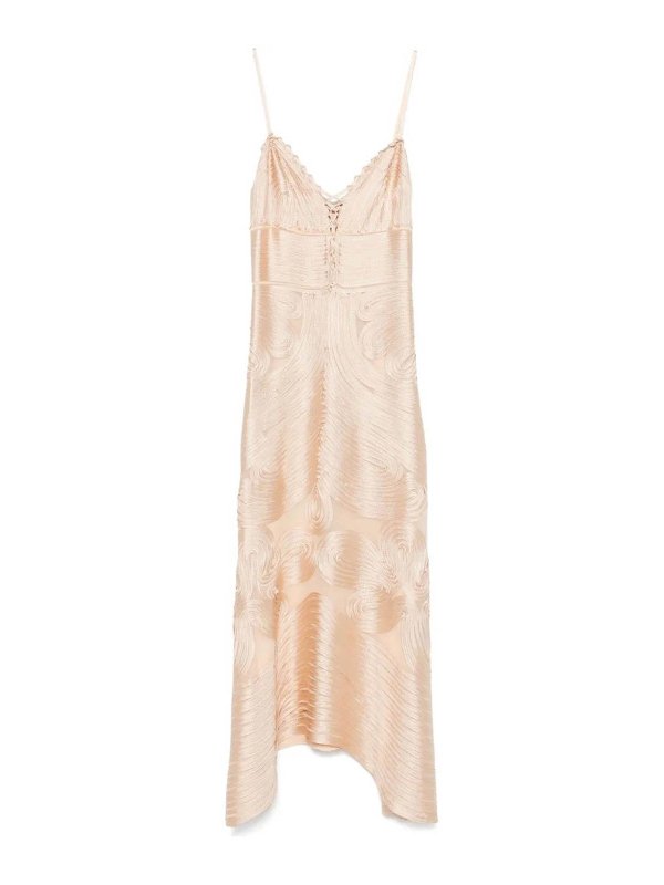 ULLA JOHNSON: Knielange Kleider - Knielanges Kleid - Beige