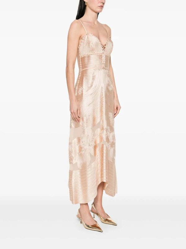 ULLA JOHNSON: Knielange Kleider online - Knielanges Kleid - Beige