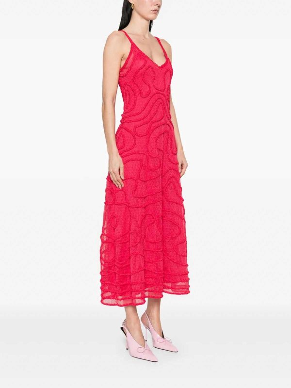 ULLA JOHNSON: ニーレングスドレス online - 膝丈ドレス - 赤