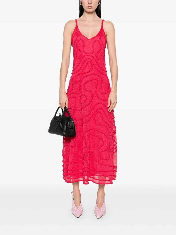 The Best Shops ULLA JOHNSON: ニーレングスドレス - 膝丈ドレス - 赤