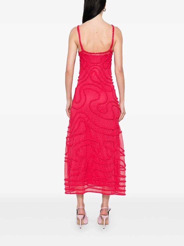 膝丈ドレス - 赤 shop online: ULLA JOHNSON