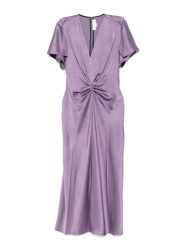 VICTORIA BECKHAM: ニーレングスドレス - 膝丈ドレス - 紫