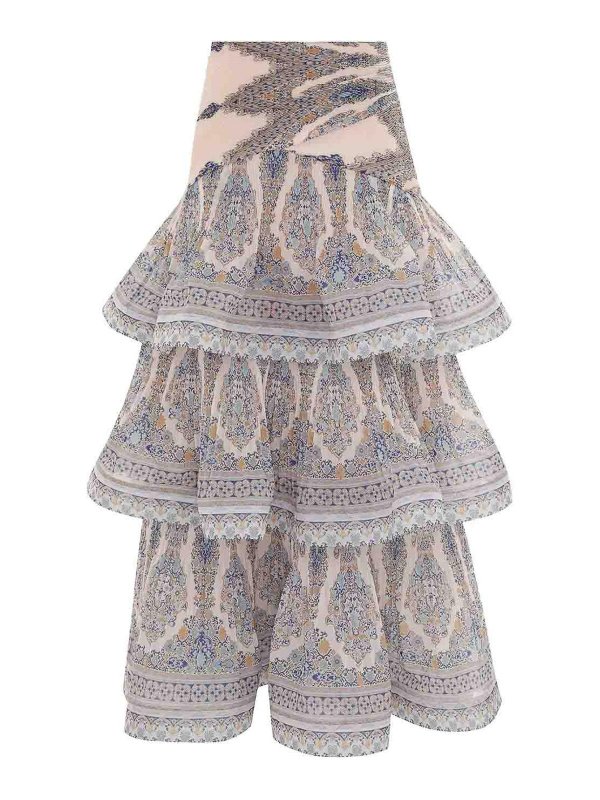 ZIMMERMANN: ニーレングススカート＆ミディ丈 - 膝丈/ミディスカート - ライトブルー