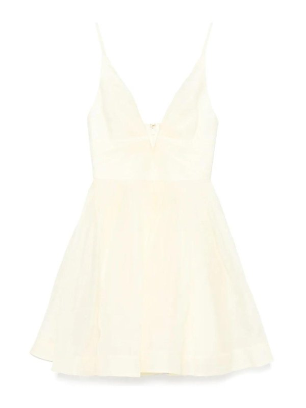 ZIMMERMANN: abiti corti - Illuminato a V Neck Mini vestito