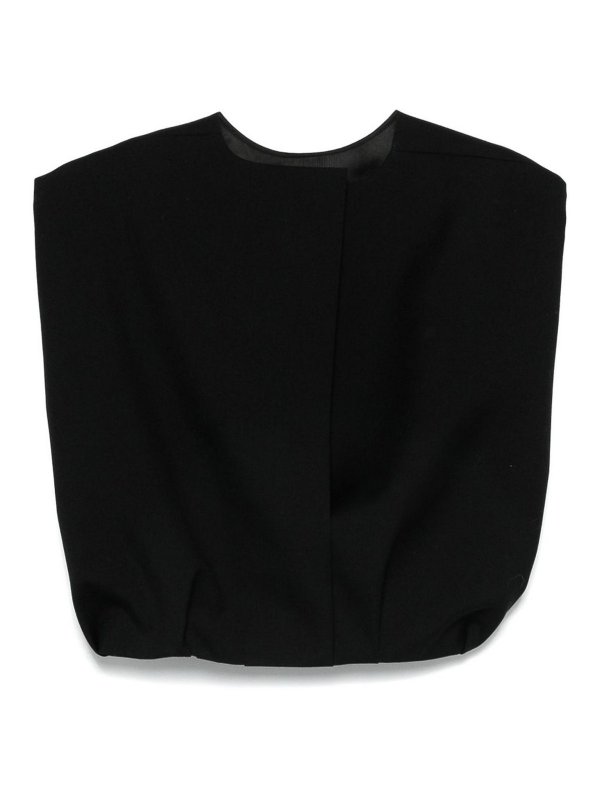CARVEN: Tops y camisetas sin mangas - Top - Negro
