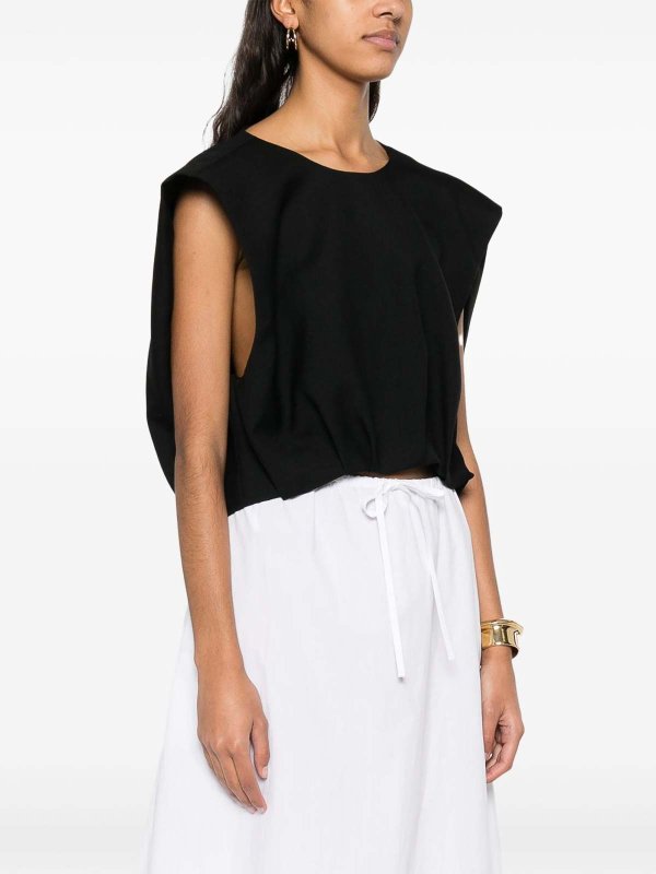 CARVEN: Tops y camisetas sin mangas online - Top - Negro