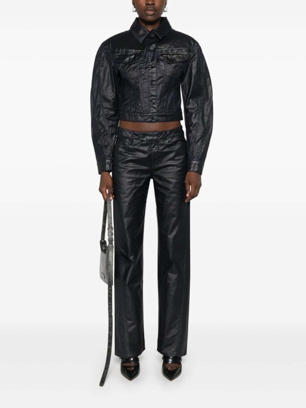 The Best Shops MUGLER: Bootcut - Bootcut Jeans - Schwarz