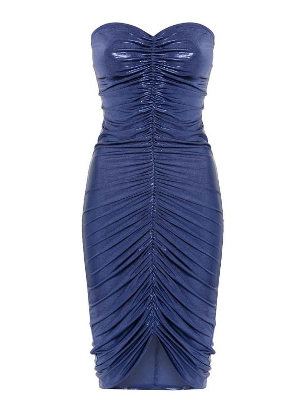 Norma Kamali: ニーレングスドレス - 膝丈ドレス - ブルー