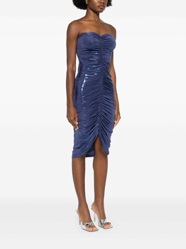 Norma Kamali: ニーレングスドレス online - 膝丈ドレス - ブルー