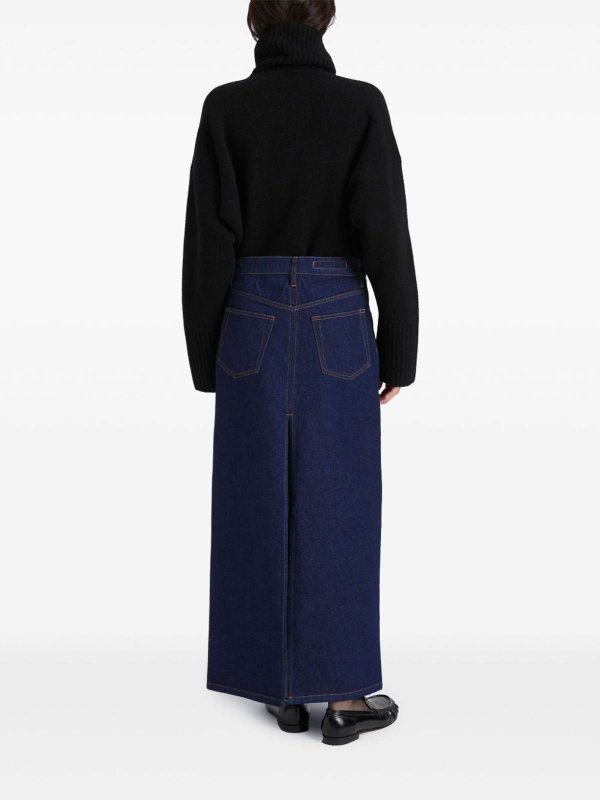 膝丈/ミディスカート - ブルー shop online: Proenza Schouler