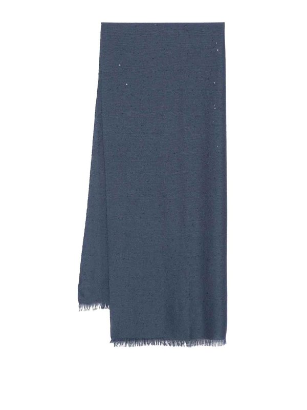 BRUNELLO CUCINELLI: scarves - Embroidered Sequin Scarf