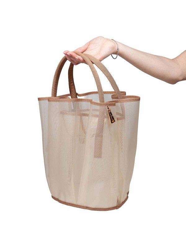 LA MILANESA: cross body bags online - Hand bag on the net ivory color