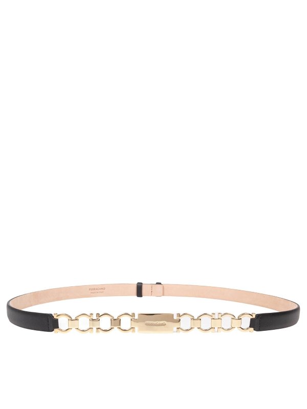 The Best Shops FERRAGAMO: cinture - Cintura Bijoux In Pelle Colore Nero