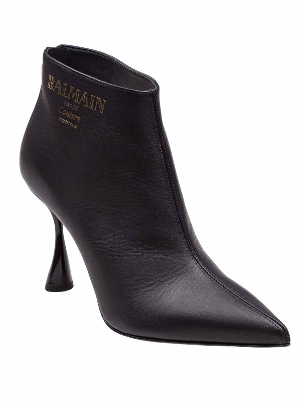 Balmain: ankle boots online - Balmain Tronchetto in black leather