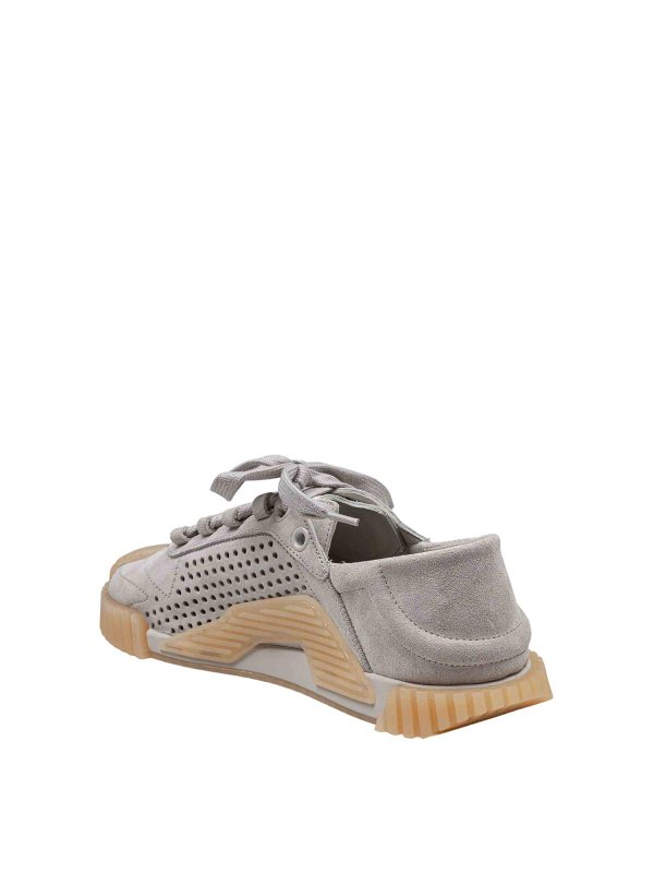 Dolce & Gabbana Sneakers NS1 suede gray color shop online: DOLCE & GABBANA