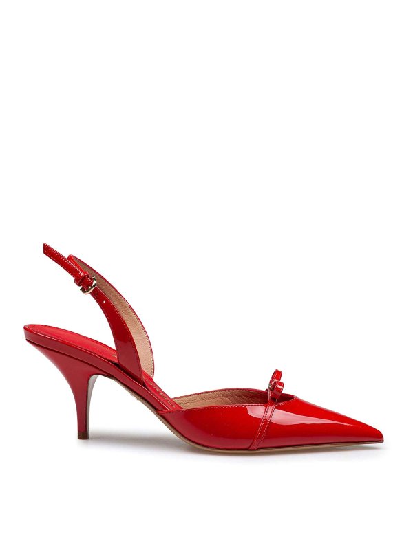 FERRAGAMO: court shoes - Slingback Gilla 70 in red paint color