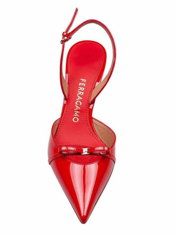 The Best Shops FERRAGAMO: court shoes - Slingback Gilla 70 in red paint color