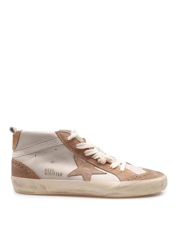 GOLDEN GOOSE: sneakers - Sneakers Mid Star In Pelle