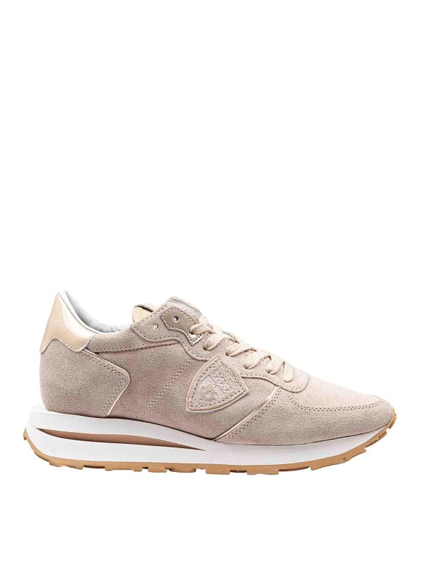 PHILIPPE MODEL: trainers - Tropez sneakers in beige color suede