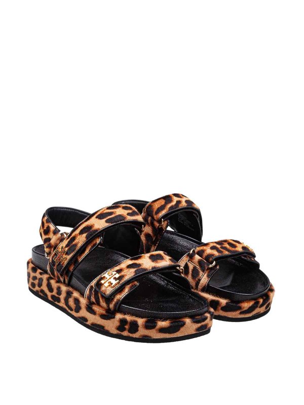 TORY BURCH: sandals online - Kira Sandal leather with leopard printing
