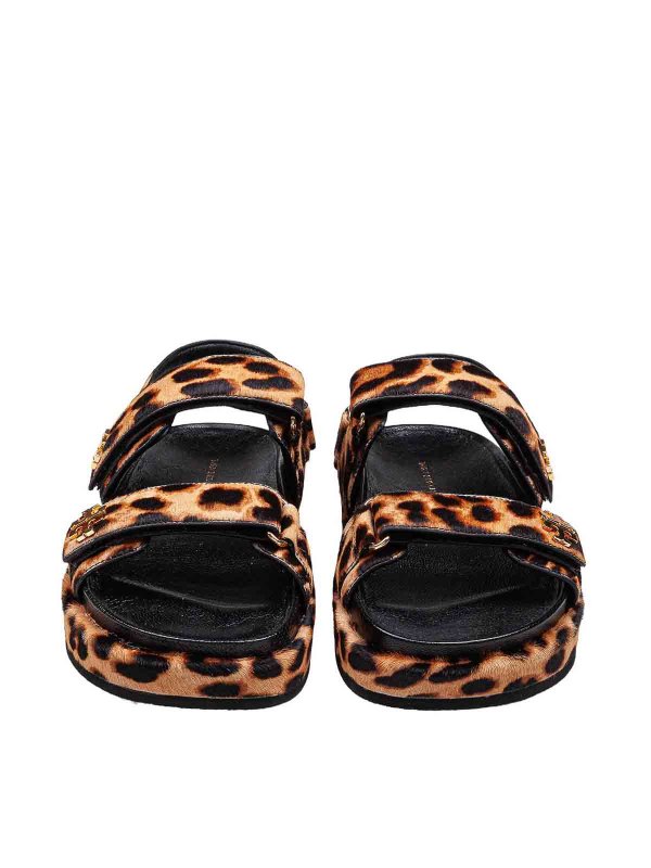 The Best Shops TORY BURCH: sandals - Kira Sandal leather with leopard printing