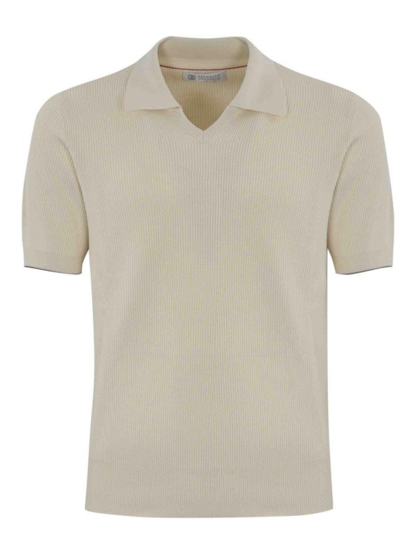 BRUNELLO CUCINELLI: polo shirts - Cotton Polo Shirt