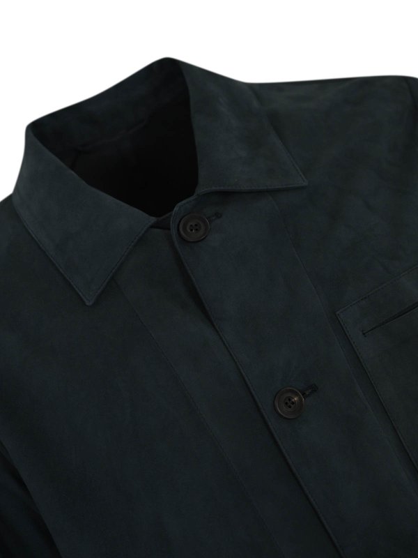 The Best Shops CORNELIANI: giacche in pelle - Giacca caban in pelle scamosciata