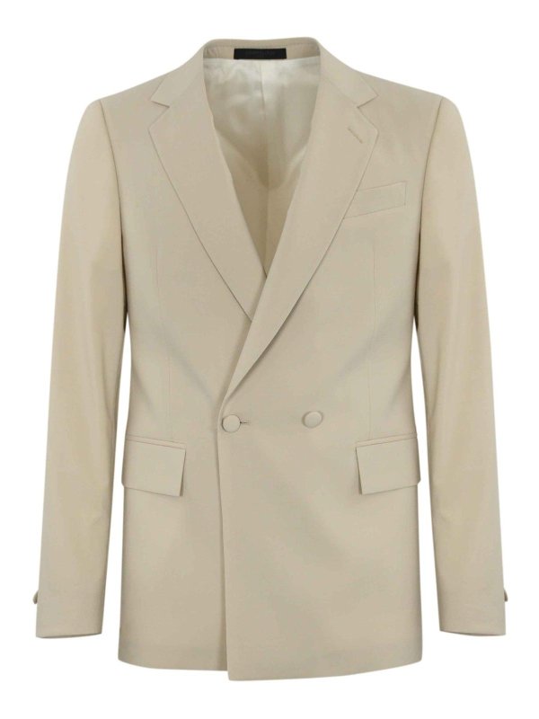 CORNELIANI: casual jackets - Double-Breasted Wool Jacket