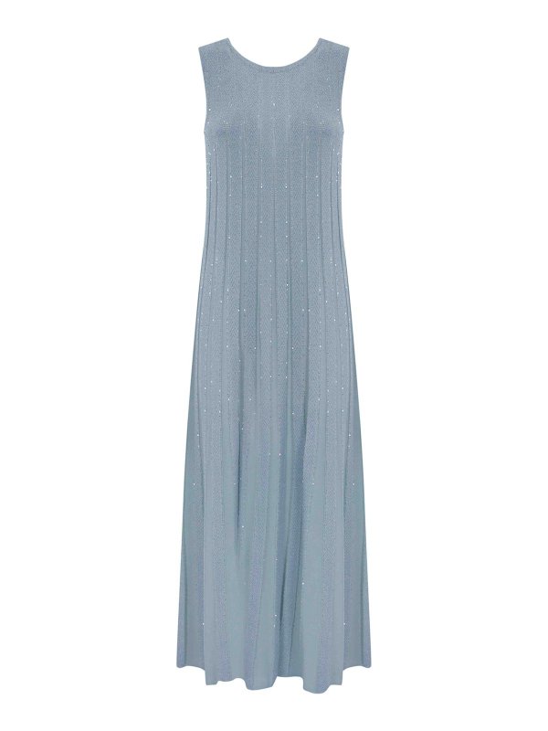 D.EXTERIOR: Knielange Kleider - Knielanges Kleid - Hellblau